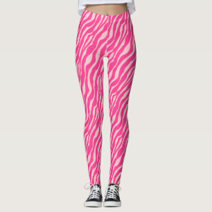 Legging A zebra listra - fúcsia e luz - o rosa