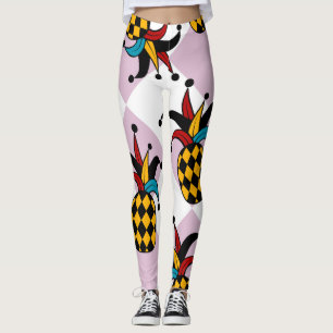 Legging Abacaxi de Harlequin: Vintage de Doodle Estilizado
