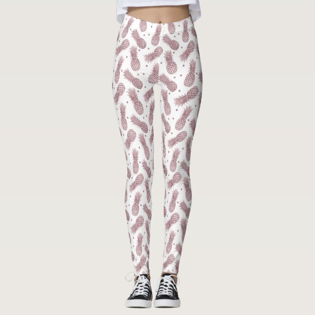 Legging Abacaxis rosa Dourados (Frente)