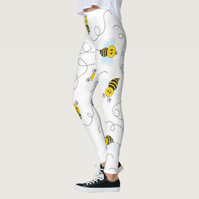 Legging Abeja Melífera Voando Amarela Preta (Esquerda)