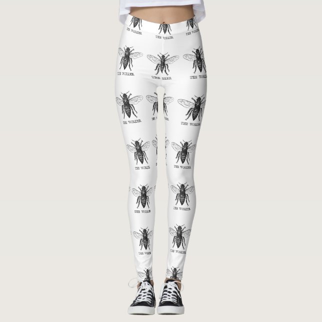 Legging Abeja Trabalhadora Mel Abelha Preta (Frente)