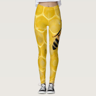 Legging abelha e favo de mel