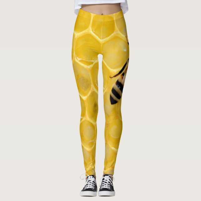 Legging abelha e favo de mel (Frente)