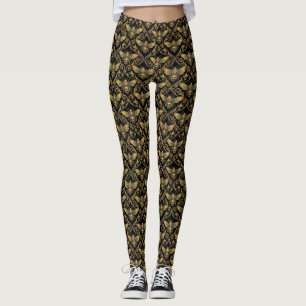 Legging Abelhas Art Nouveau Douradas