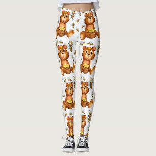 Legging Abelhas Voadoras Com Urso De Mel