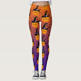 Legging Abóbora de Halloween Jack o 'Lantern Chapéu de Bru