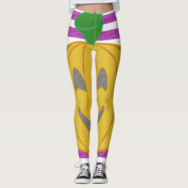 Legging Abóbora Laranja Moderna Grande Feliz