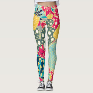 Legging Abóbora Vintage Watercolor: Padrão de outono