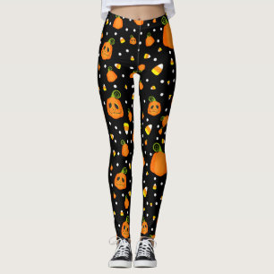 Legging Abóboras Caprichosas e Diversão de Halloween com M