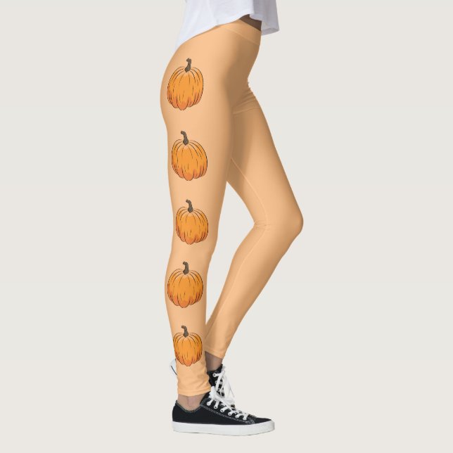 Legging Abóboras de desenho animado laranja (Direita)
