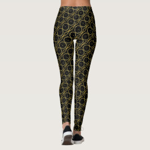Legging Abraços XO e Beijos de Folha Ouro + Flechos Lumino