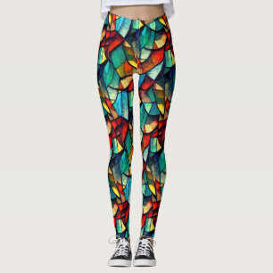 Legging Abstração Colorida de Vidro