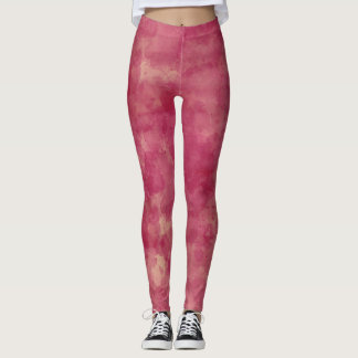 Legging Abstração de Aquarela Dourada rosa