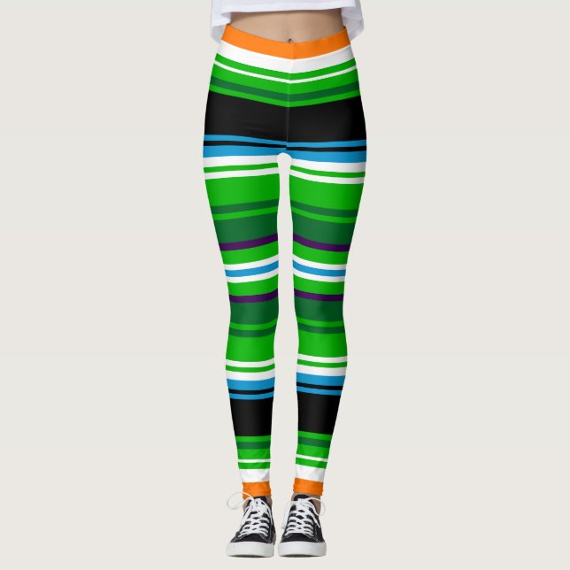 Legging Abstração de padrões folclóricos (Frente)