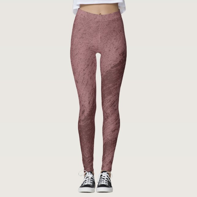Legging Abstract Dusty Rose Grunge Texture (Frente)