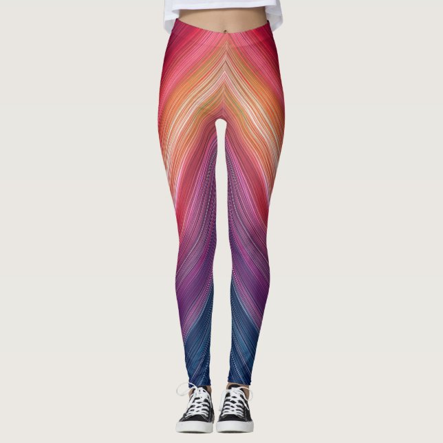 Legging Abstract Gradient Pattern | Chevron Line (Frente)
