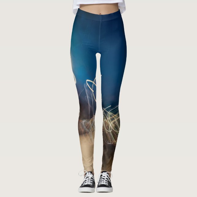 Legging Abstract Intentional Camera Movement Night Light T (Frente)