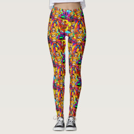 Legging Abstract Kittens Puppies