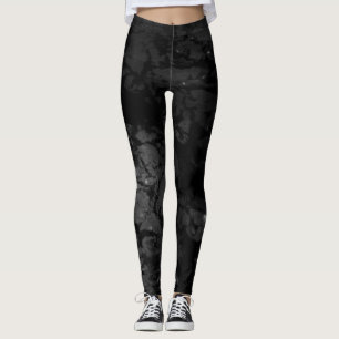 Legging Abstract Midnight Ripples of Rio Vermelho