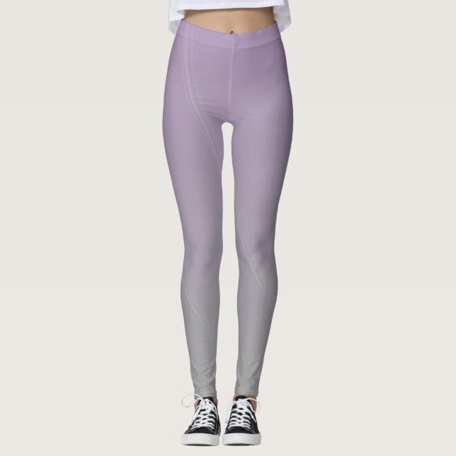 Legging Abstract Soft Lavender and Gray Gradient Backgroun (Frente)