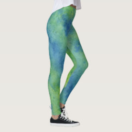 Legging Abstract Vibrant Pattern Psychedelic Color Burst