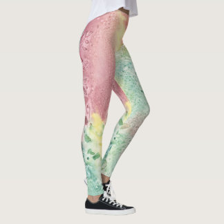Legging Abstract Vibrant Pattern Psychedelic Color Burst