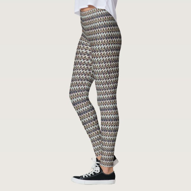 Legging Abstract Zigzag Texture Pattern Design 1311 (Esquerda)