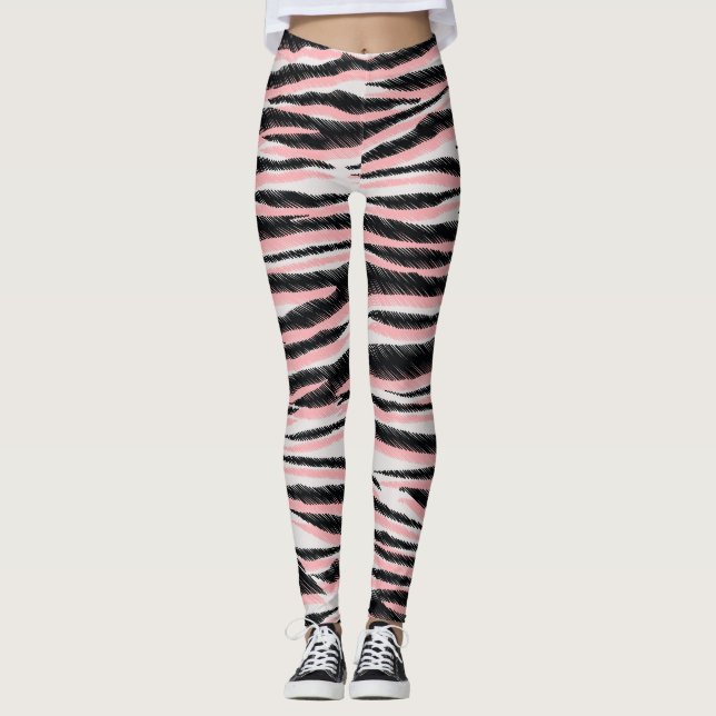 Legging Abstrato animal Pele sem costura Impressão (Frente)