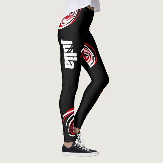 Legging Abstrato Art Adicionar Seu Nome Julia (Direita)