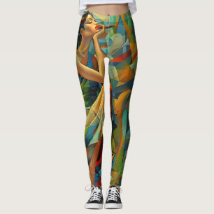 Legging Abstrato art colorido