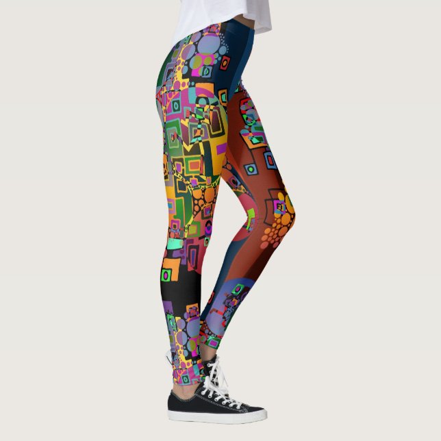 Legging Abstrato Art - Dançar na cidade + suas ideias (Direita)