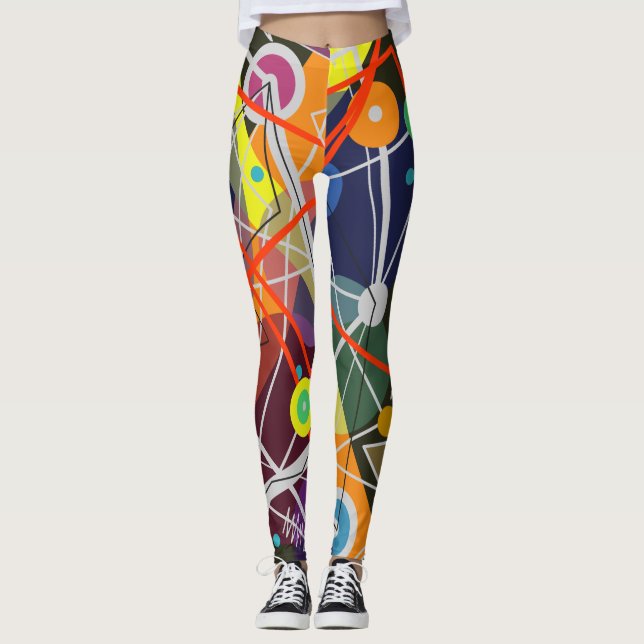 Legging Abstrato Art Kandinsky Estilo Moderno Do Século De (Frente)
