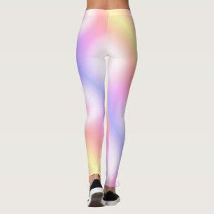 Legging Abstrato Art Pastel Amarelo Púrpura Cor-de-rosa