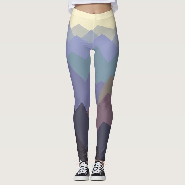 Legging Abstrato Art Winter Mounts Design (Frente)
