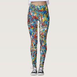 Legging Abstrato-Arte Pintura De Um Tipo De Legenda