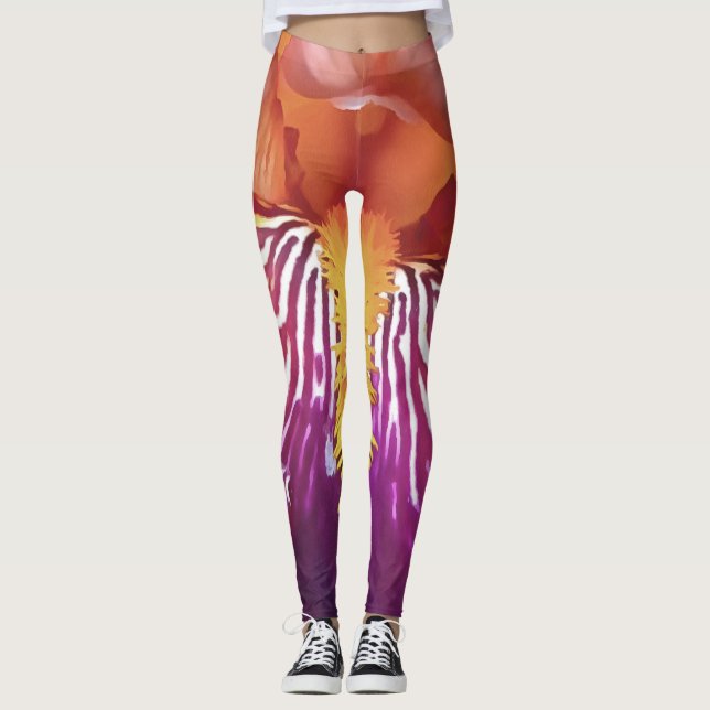 Legging Abstrato Artístico Light Iris Macro (Frente)