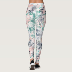 Legging Abstrato artístico Pastel Brush Stroke Patterno