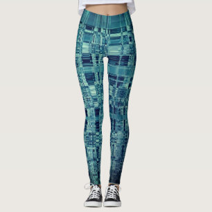 Legging Abstrato Azul Digital Verificado