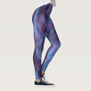 Legging Abstrato azul e roxo