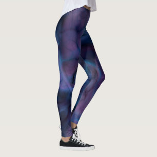 Legging Abstrato azul e roxo