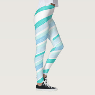 Legging Abstrato Azul e Teal Strike