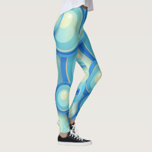 Legging Abstrato azul em verde