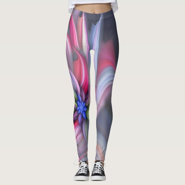 Legging Abstrato azul moderno (Frente)