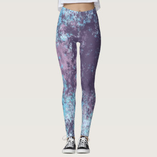 Legging Abstrato azul rosa e púrpura