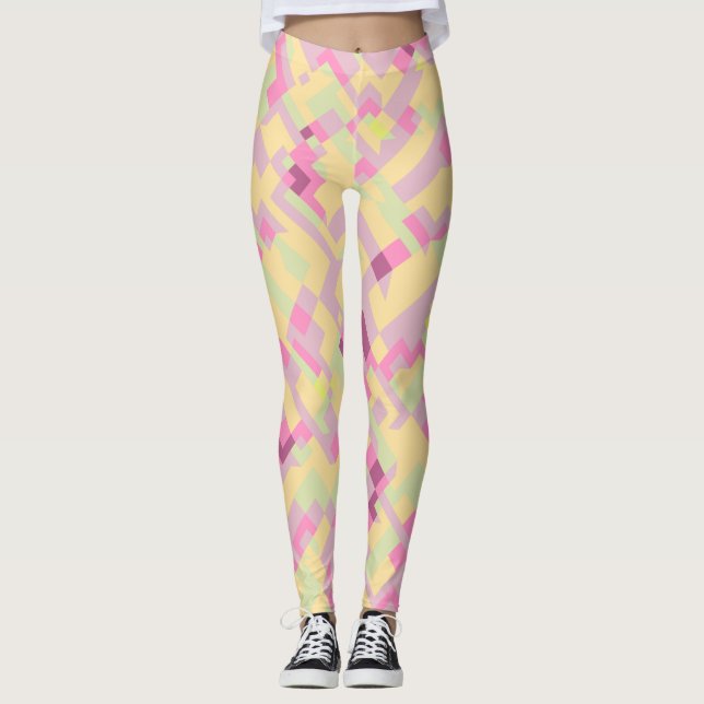 Legging Abstrato Boho Ousado (Frente)