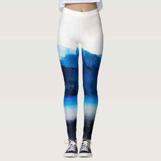 Legging Abstrato Canvas: Textura de arte moderna.