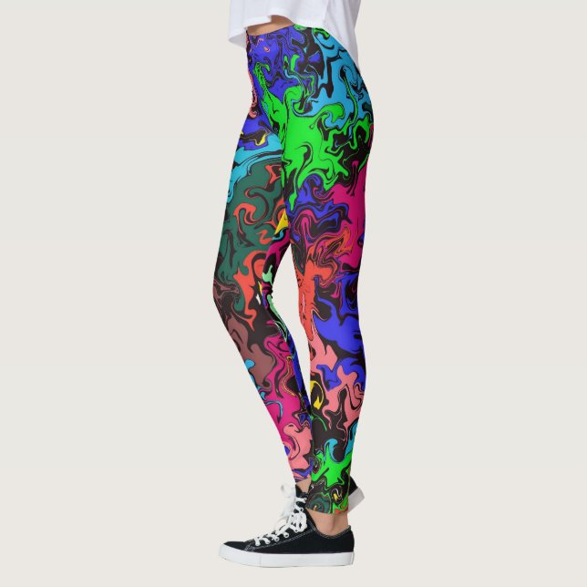 Legging Abstrato Colorida Twirly / (Esquerda)