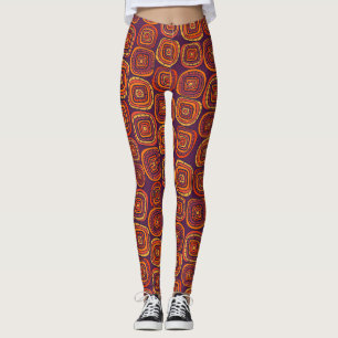 Legging Abstrato colorido, padrão perfeito de vintage.