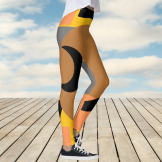 Legging Abstrato cor de laranja amarelo escuro