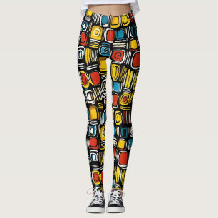 Legging Abstrato Cores Psicodélica